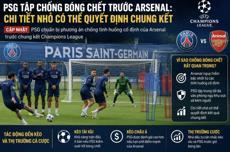PSG Tap Chong Bong Chet Truoc Arsenal